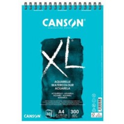 canson xl papel de acuarela album espiral de 30 hojas a5 de 300g grano fino color blanco