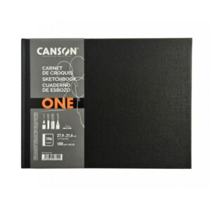 canson sketch one cuaderno apaisado con 98 hojas 27.9x21.6m 100g grano fino color blanco