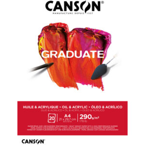 canson graduate oleo & acrilico bloc encolado de 20 hojas a4 290g grano fino color blanco