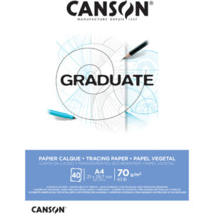 canson graduate vegetal bloc encolado de 40 hojas a4 75g color blanco