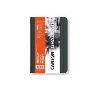 canson graduate sketch cuaderno con 60 hojas 10.2x15.2cm 120g grano fino tapa dura color blanco