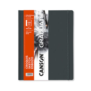 canson graduate sketch cuaderno con 60 hojas 27.9x35.6cm 120g grano fino tapa dura color blanco
