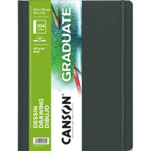 canson graduate dibujo cuaderno con 52 hojas 21.6x27.9cm 160g grano fino color blanco