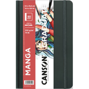 canson graduate manga cuaderno con 40 hojas 14x21.6cm 200g grano liso color blanco