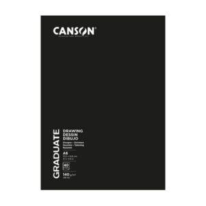 canson graduate dibujo y esbozo cuaderno grapado con 20 hojas a3 140g grano fino color blanco
