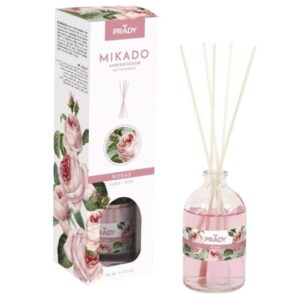 prady ambientador mikado rosas frasco de cristal 100 ml y varitas difusoras