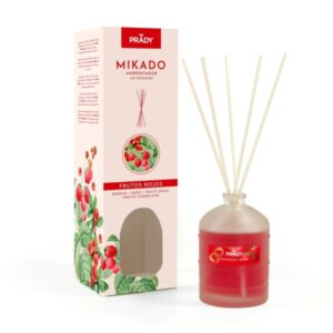 prady ambientador mikado frutos rojos frasco de cristal 100 ml y varitas difusoras