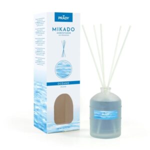 prady ambientador mikado oceano frasco de cristal 100 ml y varitas difusoras