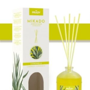 prady ambientador mikado citronela frasco de cristal 100 ml y varitas difusoras