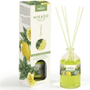 prady ambientador mikado limon y hierbabuena frasco de cristal 100 ml y varitas difusoras