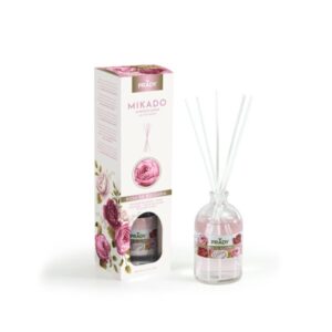 prady ambientador mikado rosa de bulgaria frasco de cristal 100 ml y varitas difusoras