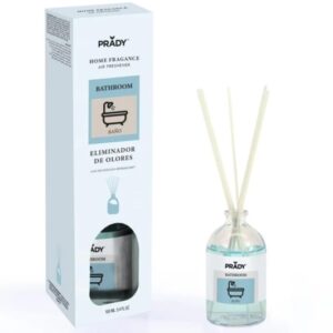 prady ambientador mikado neutralizador de olores para baño frasco de cristal 100 ml y varitas difusoras