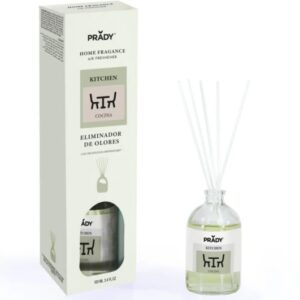 prady ambientador mikado neutralizador de olores para cocina frasco de cristal 100 ml y varitas difusoras