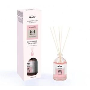 prady ambientador mikado neutralizador de olores para dormitorio frasco de cristal 100 ml y varitas difusoras