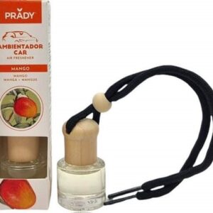 prady ambientador coche mango frasco de cristal 6 ml y cuerda para espejo retrovisor