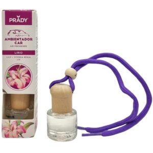prady ambientador coche lily frasco de cristal 6 ml y cuerda para espejo retrovisor