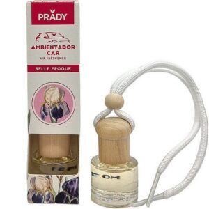 prady ambientador coche belle epoque frasco de cristal 6 ml y cuerda para espejo retrovisor