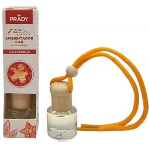 prady ambientador coche gingerbread frasco de cristal 6 ml y cuerda para espejo retrovisor