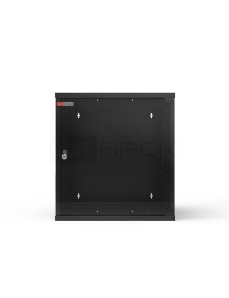 wp rwa 12604 b armario mural 12u puerta de cristal cerradura de seguridad 540x450x580mm color negro