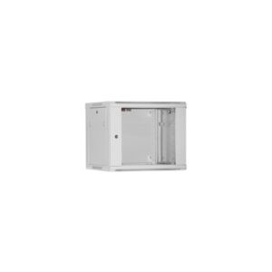 wp rwb 09605 g armario mural 9u puerta de cristal cerradura de seguridad 600x500x500mm color gris