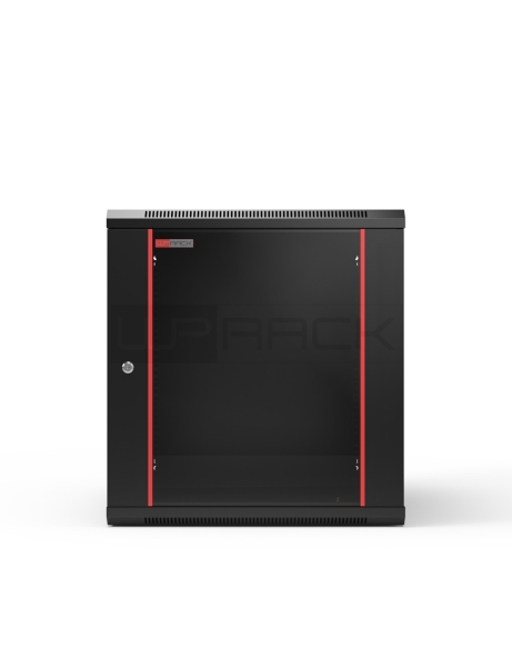 wp rwb 15605 b armario mural 15u puerta de cristal cerradura de seguridad 600x500x770mm color negro