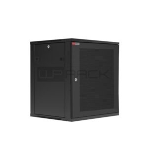 wp rwc 15604 b armario mural 15u puerta de acero perforada cerradura de seguridad 540x600x720mm color negro