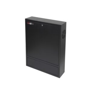 wp rwn 02601 b armario mural vertical 4u cerradura de seguridad con llave tubular 600x150x750mm color negro