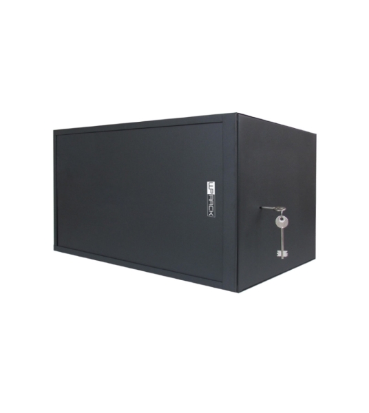 wp rws 06506 b armario mural de seguridad 6u puerta corrediza antirrobo clase rc4 560x600x400mm color negro
