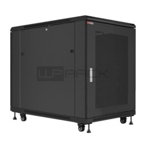 wp rsb 10608 b armario de suelo para redes 10u puerta de acero perforada cerradura de seguridad 600x800x594mm color negro