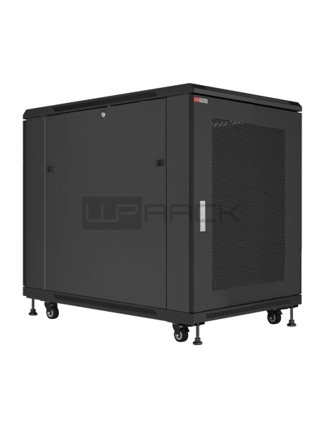 wp rsb 10610 b armario de suelo para redes 10u puerta de acero perforada cerradura de seguridad 600x1000x594mm color negro