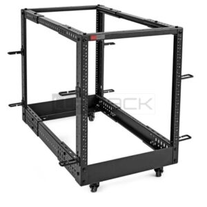 wp ros 096x b bastidor abierto de suelo 9u estructura de acero macizo fondo ajustable hasta 1023mm ancho 600mm 600x1023x553mm color negro
