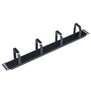 wp guia 1u cableado con 4 anillos metalico sin tapa 490x15x55mm color negro
