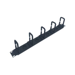 wp guia 1u cableado con 5 anillos plastico sin tapa 490x15x55mm color negro