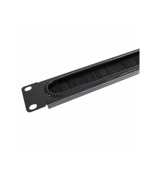 wp guia 1u cableado con cepillo 490x15x55mm color negro