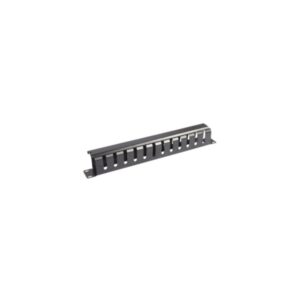 wp guia 2u cableado con tapa 490x100x80mm color negro