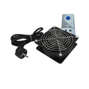 wp ventilador refrigeracion para armario de 120mm 220v termostato 120x120x38mm color negro