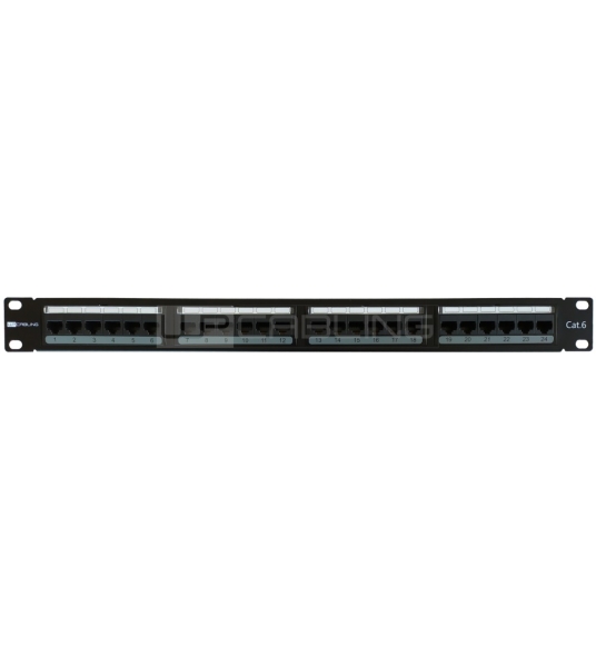wp patch panel de 24 puertos rj45 cat6 utp 1u idc color negro