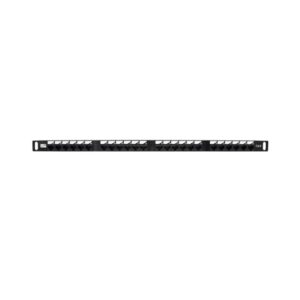 wp patch panel de 24 puertos rj45 cat6 utp 0.5u idc de alta densidad color negro