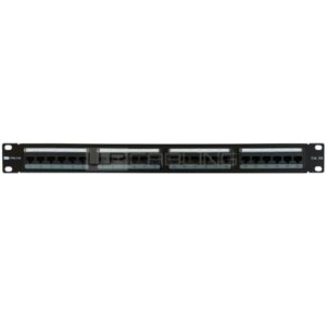 wp patch panel de 24 puertos rj45 cat6a utp 1u idc color negro