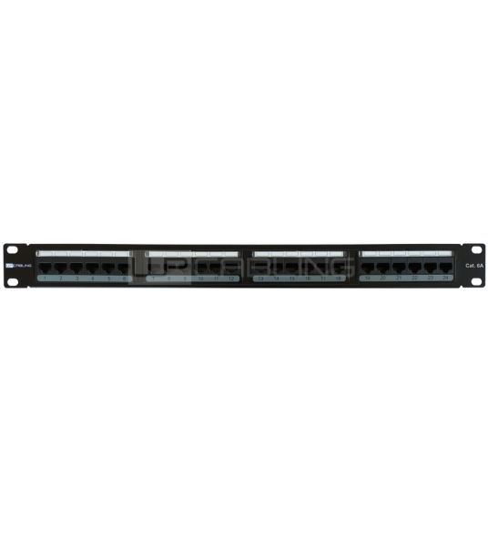 wp patch panel de 24 puertos rj45 cat6a utp 1u idc color negro