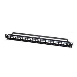 wp patch panel de 24 puertos rj45 utp 1u idc sin apantallar color negro