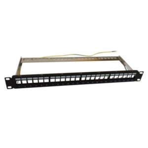 wp patch panel de 24 puertos rj45 utp 1u idc sin apantallar color negro