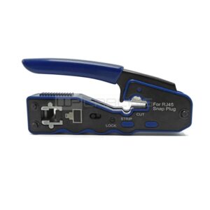 wp crimpadora para rj45 con pelacables color negro y azul