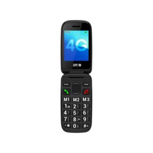 spc harmony 2 4g telefono movil para mayores teclas grandes radio fm boton de sos 3 memorias directas linterna base de carga incluida color negro