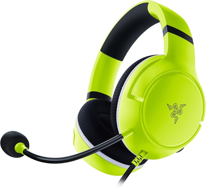 razer kaira x auriculares gaming para pc y xbox controladores de 50mm microfono caridioide color verde