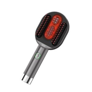 xo fg12 secador con cepillo y funcion masaje potencia 5w bateria de 1500mah terapia con luz roja color gris