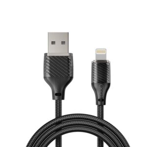 xo cable usb a macho a lightning carga y transmision de datos alta velocidad 6a 1m color negro
