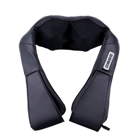 xo fg09 masajeador de cuello con calor 3 niveles 30w adaptador y cable para coche color negro