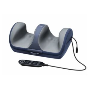 xo fg10 masajeador de piernas 3 niveles de intensidad 24w temporizador color azul oscuro y gris