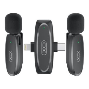 xo mkf10 microfono inalambrico de solapa conector tipo c y lightning color negro